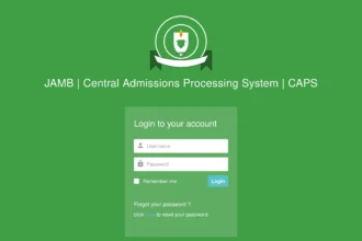 Student accessing the official JAMB e-Facility portal on a smartphone to review an admission offer.